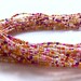 Purple, Light Pink, Red & Yellow African Handmade Waist Bead *per one strand*