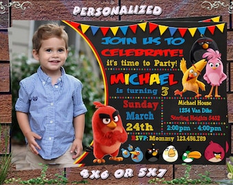 Angry Birds Invitation, Angry Birds Birthday Invitation, Angry Birds, Angry Birds Printable, Angry Birds Birthday Card, Angry Birds Invites