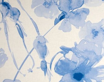Braemore Curtains Blue Curtain Panels Unlined Modern Floral Curtains 50x63 - 50x108