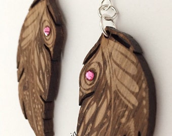 Earrings Women Feathers