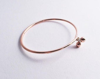 2x ROSÉGOLD Knotted Cuff Dot Bracelet