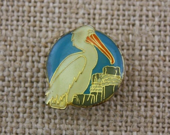 Pelican - Enamel Pin by American Gag Bag Inc. - Vintage Novelty Pin c. 1980s