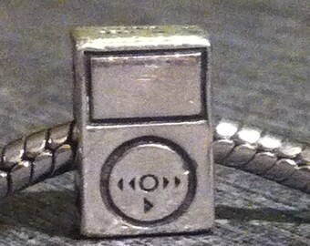 Sterling Silver Music MP3 Player Charm Bead GA-119 Retired Discontinued CHAM 925 Hallmarks 11mm by 8mm Threaded Media