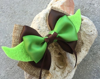 Yoda hair bow inspired star wars
