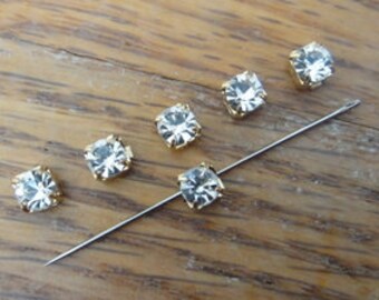 4mm Austrian Sew On Crystals - 50 Pieces