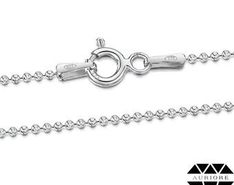 Ball chains Brand new 925 sterling silver 16 18 20 22 24 26 28 30 inch - 1 mm necklaces