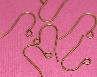 100 pcs of antiqued brass earrings hook 20X11mm