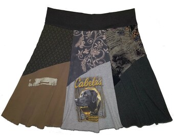 Curvy Women Black Lab 2X 3X Cute Plus Size Upcycled Skirt Boho Hippie Skirt Best Selling Plus Size Item Twinkle Skirt twinklewear
