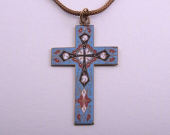 Enamel Vintage Cross (881w)