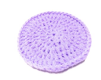 Light Purple Crocheted Nylon Netting Dish Scrubbie- Large