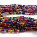Turquoise, Hot pink & Yellow High Gloss African Handmade Waist Bead (Up to 50") *per one strand*