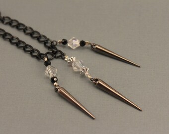 Black Chain with Decorative Spikes