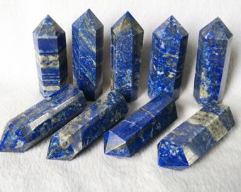 Extra Large Best Lapis Lazuli Tower/Lapis Lazuli Crystal Point/(Size:30mm,40mm,50mm,60mm,70mm,80mm,90mm,100mm,150mm,200mm,300mm,Custom Size)