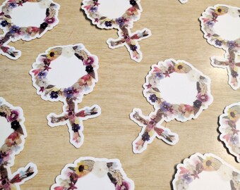 Flower Venus Symbol Weatherproof Sticker