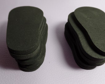 7 Pairs of BLACK 6mm Foam Shoe Soles- for 18 inch Dolls Shoes- -- Makes 7 pairs of shoes for 18 inch dollss- such as the American Girl Dolls