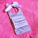 Custom Handmade Wedding Room Door Hanger for Newlyweds/Honeymooners/Just Married