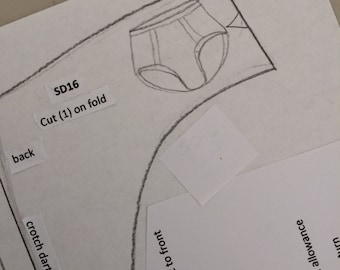 Basic Underwear PATTERN for BJD Dollfie SD16 men