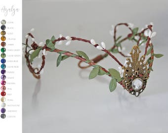 Woodland tiara - elven headpiece - fairy crown- statement jewelry