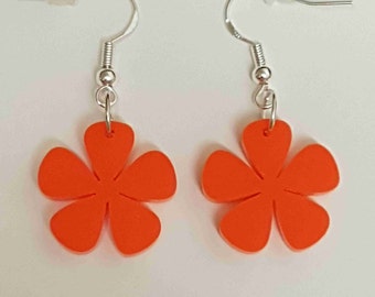 Flower Earrings 5 petals - Acrylic