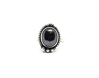 Hematite Mirror Ring * Solid Sterling Silver * Ring Jewelry