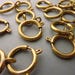 6 Huge Spring Ring Clasps - Vintage - 18 mm