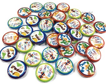 Cinco De Mayo, 1" Button, Cinco De Mayo Pin, May 5th, Cinco De Mayo Birthday, Cinco De Mayo Party Favor, Cinco De Mayo Flatback, Fiesta, Pin