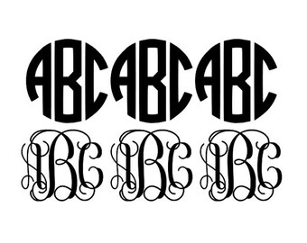 Monogram Decal Set of 6