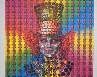 Psychedelic Blotter Art Print perforated sheet 225 hits Mad hatter Acid Free paper