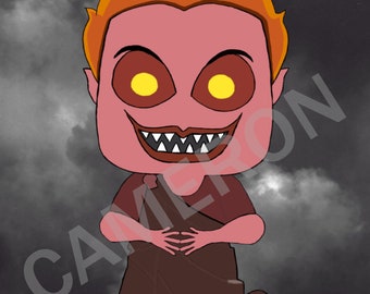 Original art digitally created inspired by Hades Funko Pop from Hercules