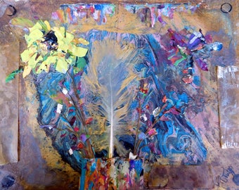 A Wish: Encaustic mixed media