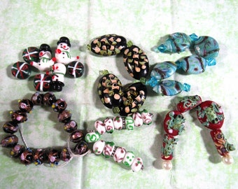 1 Handmade Lampwork Glass Bead Set (B416f)