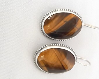 Sterling Silver Earrings ,Silver Earrings ,Amber Earrings