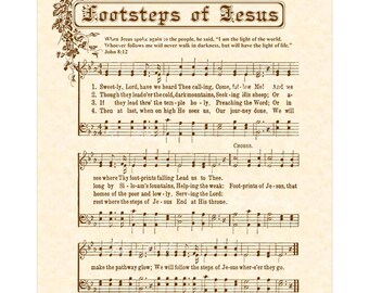 victory in jesus 8 x 10 antique hymn art print natural victory in jesus sheet music