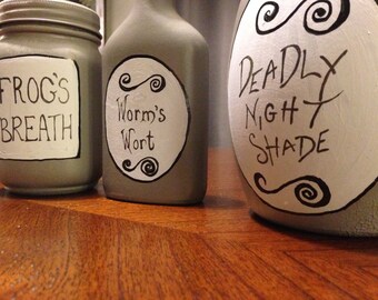 The Nightmare Before Christmas Inspired Ingredient Jars