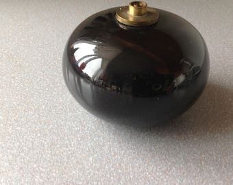 Sweden Swedish vintage oil lamp Hoganas stoneware ceramic 9 cm diameter