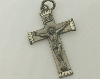 AFCO Sterling Crucifix Cross Pendant. Vintage Marked and has bale. Mulitple available