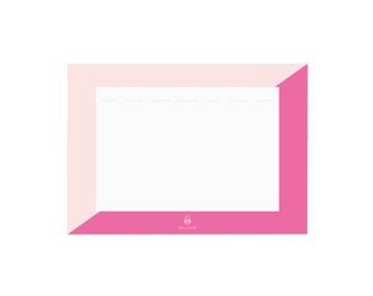 Weekly Planner block pink and pink