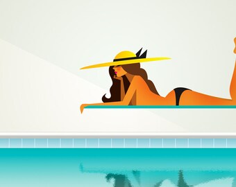 Diving Board Diva Art Print