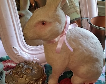 Large Antique Paper Easter Rabbit Candy