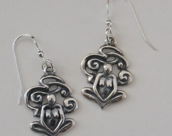 Sterling Silver GODDESS Earrings - Fertility, Abundance