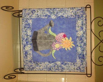 May Flowers Appliqued Wall Hanging