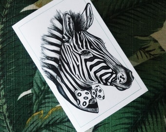 Zebra Folding Card