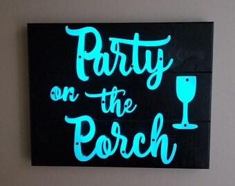 Glow in the dark signs for interior and exterior use.