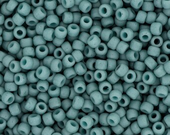 15/0 Toho Japanese seed beads #2604F Semi glaze Turquoise 6" tube approx. 30 grams