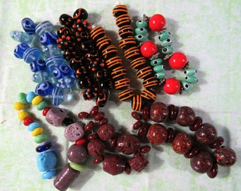 1 Handmade Lampwork Glass Bead Set (B417a1-8)