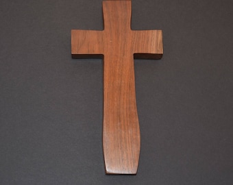 Unique Wood Cross; Christian; Cross Wall Decor; Wood Gifts; Baptism Gift; Walnut; Wall Cross; Free Ground Shipping USA; cc20-1062017