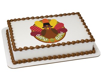 Gobble Gobble Turkey Edible Cake Topper