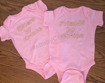 Twin girl onesies, sister shirts, sissy and me shirts