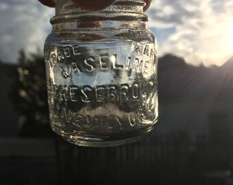 Vintage early 1900s Vaseline jar