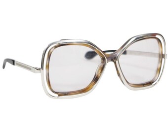 Silhouette 1978 Vintage Silver Rim Tortoise Shell Eyeglasses Frames Mod.500